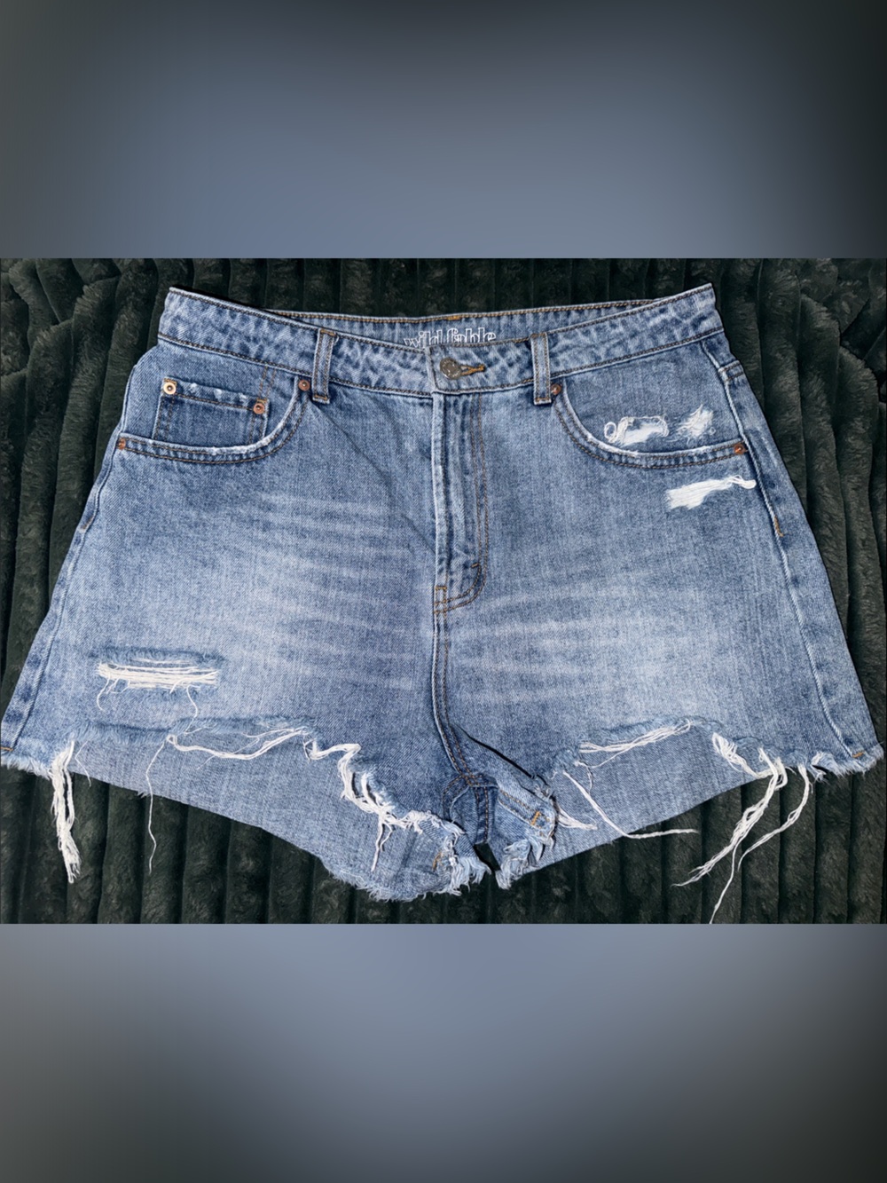 wild fable Light Blue Distressed Denim Cutoff Shorts